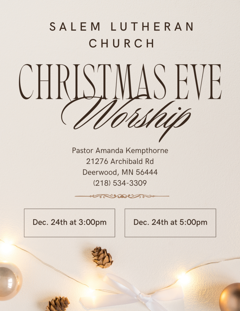 Salem Lutheran Church Deerwood MN Churches near me; Lutheran Church